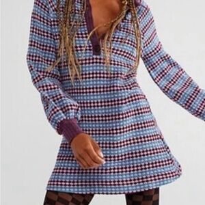 Free People Maggie, Blue and Purple knit Dress